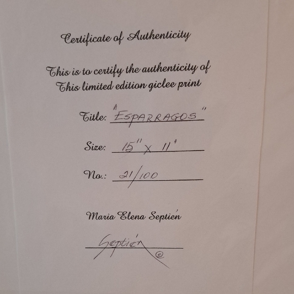 Asparagus Art GICLEE Print - Picture 5 of 6